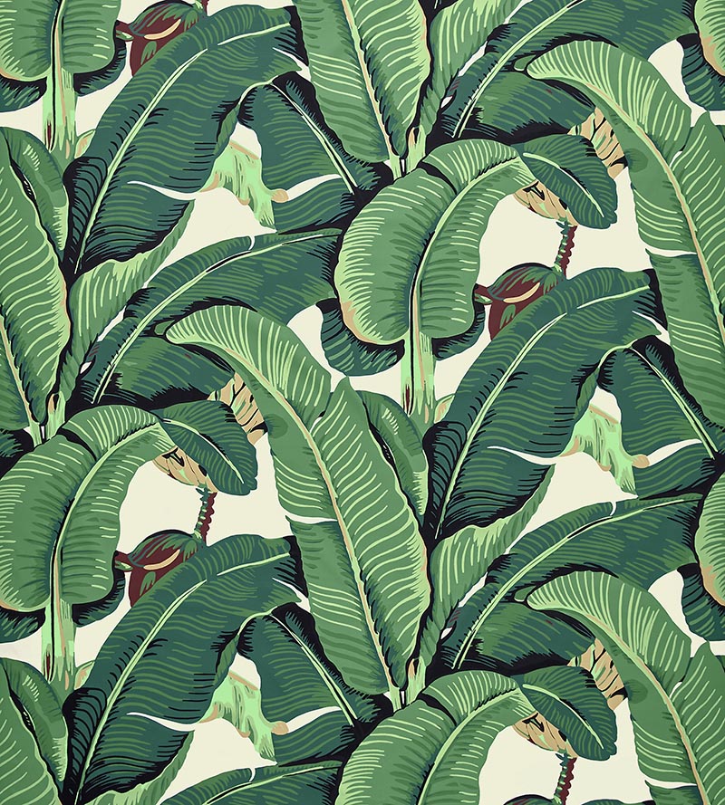 Hinson Hinson Palm - Cotton Print Green Fabric HN 000142010