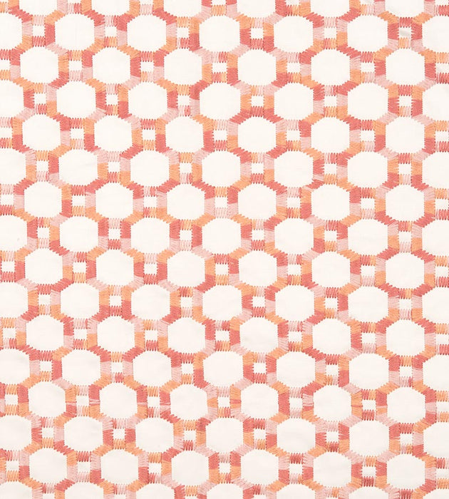 Hinson Island Trellis Peach Fabric HN 000342014