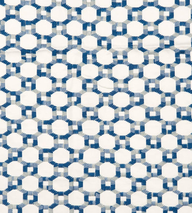 Hinson Island Trellis Blue Fabric HN 000742014