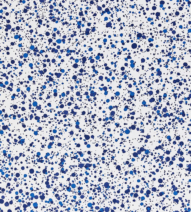 Hinson Spatter Cotton Print Navy On White Fabric HN 000NF0153