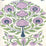 Home Couture Kalamkari All Over Lavender Green Navy Wallpaper HP2015-04AWP