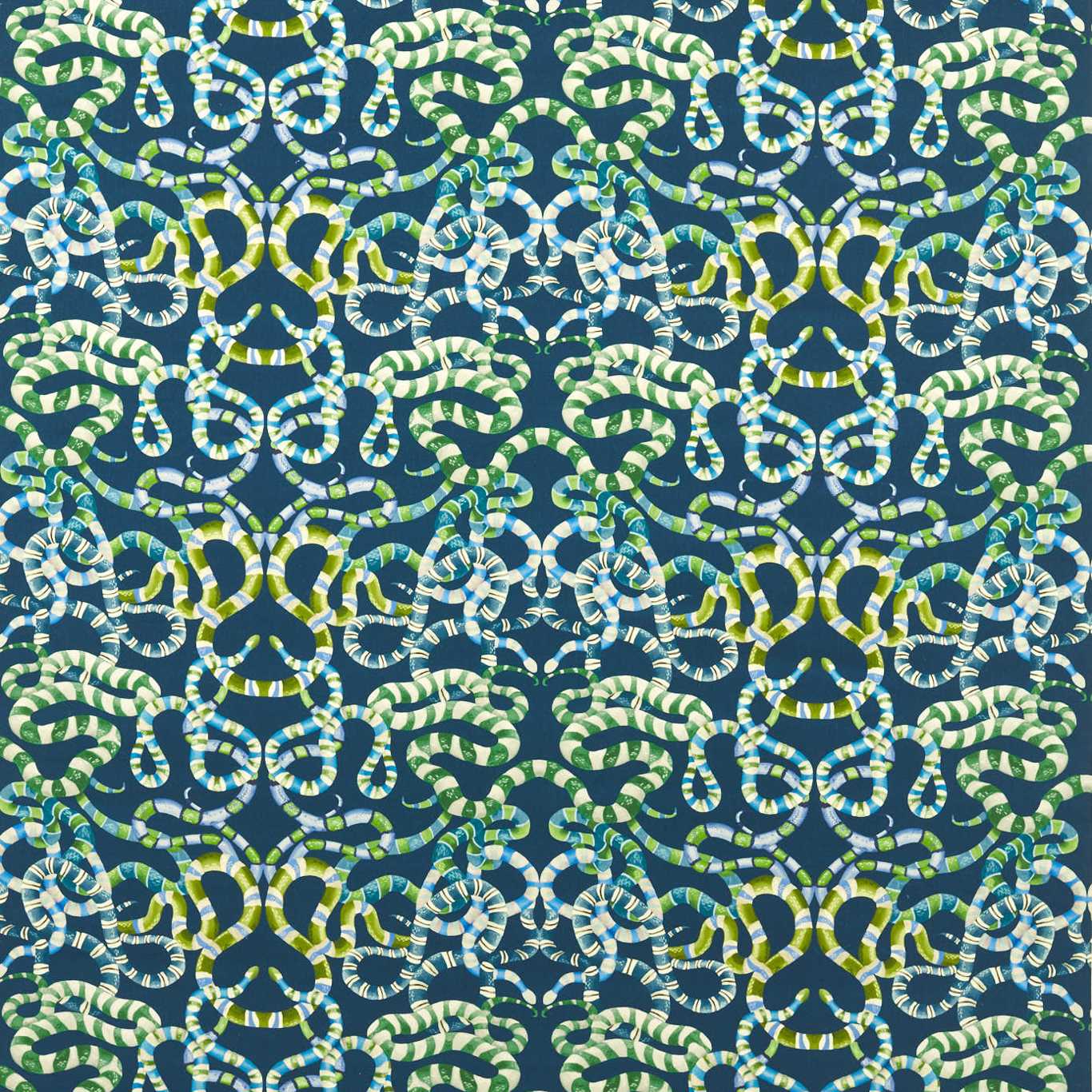 Harlequin Serpenti Velvet Onsen/Emerald/Azul Fabric HQN3121139