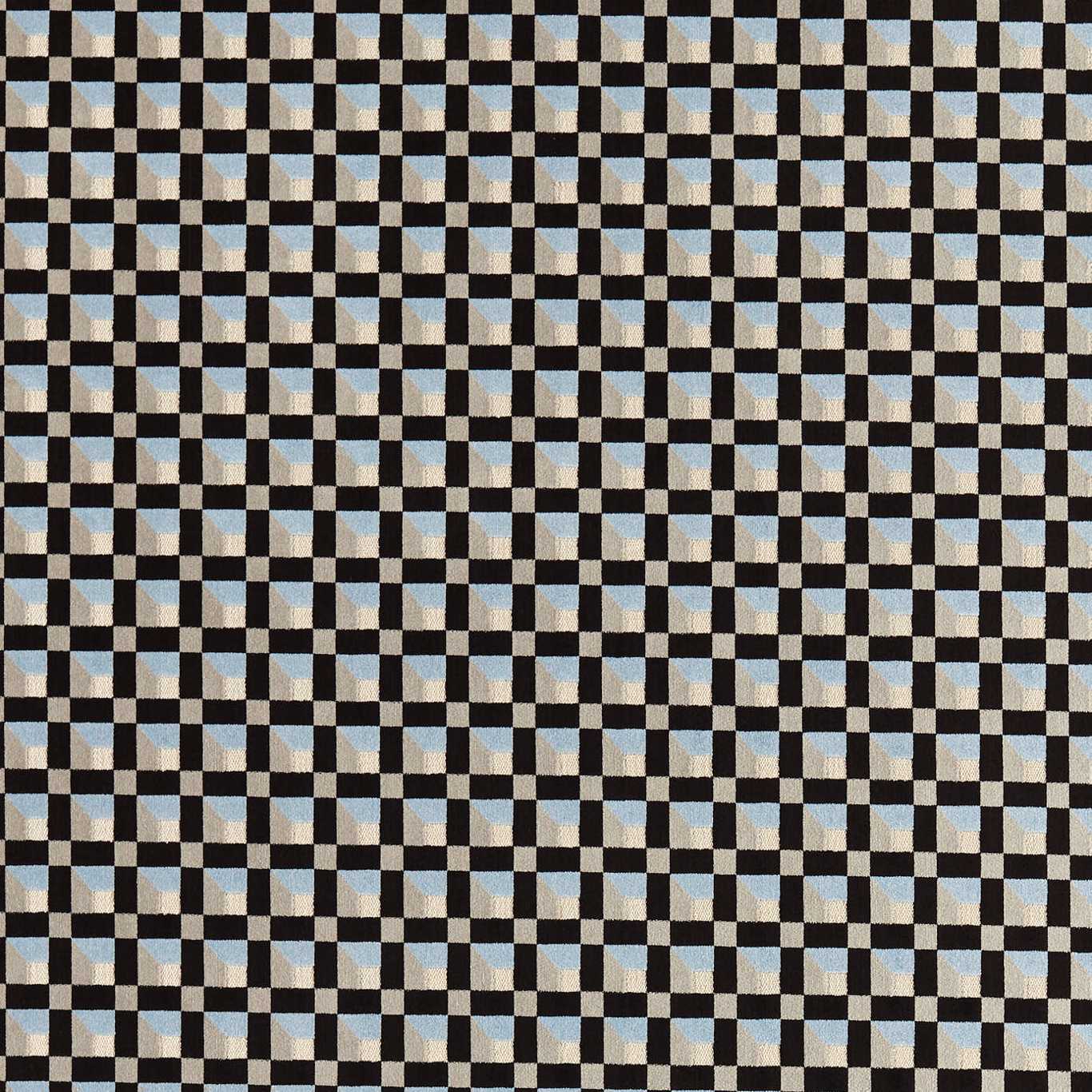 Harlequin Blocks Cornflower/Black Earth/Sketched Fabric Sample HQN3133898