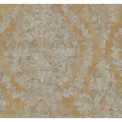 York Charleston Damask Yellow Wallpaper HS7956