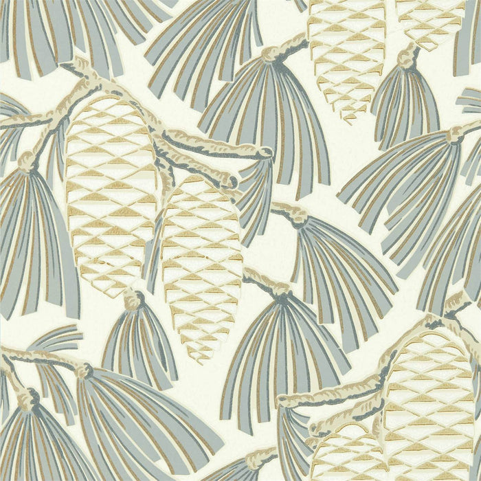 Harlequin Foxley Platinum/Gold 112128 Wallpaper Sample HSAW112128