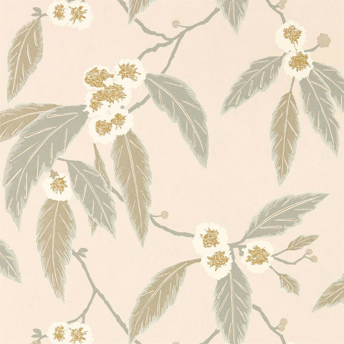 Harlequin Coppice Powder/Truffle/Gilver 112135 Wallpaper Sample HSAW112135