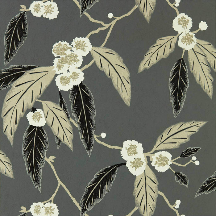 Harlequin Coppice Ebony/Putty/Snow 112136 Wallpaper Sample HSAW112136