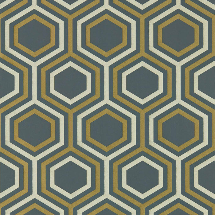 Harlequin Selo Ebony/Gold 112149 Wallpaper Sample HSAW112149