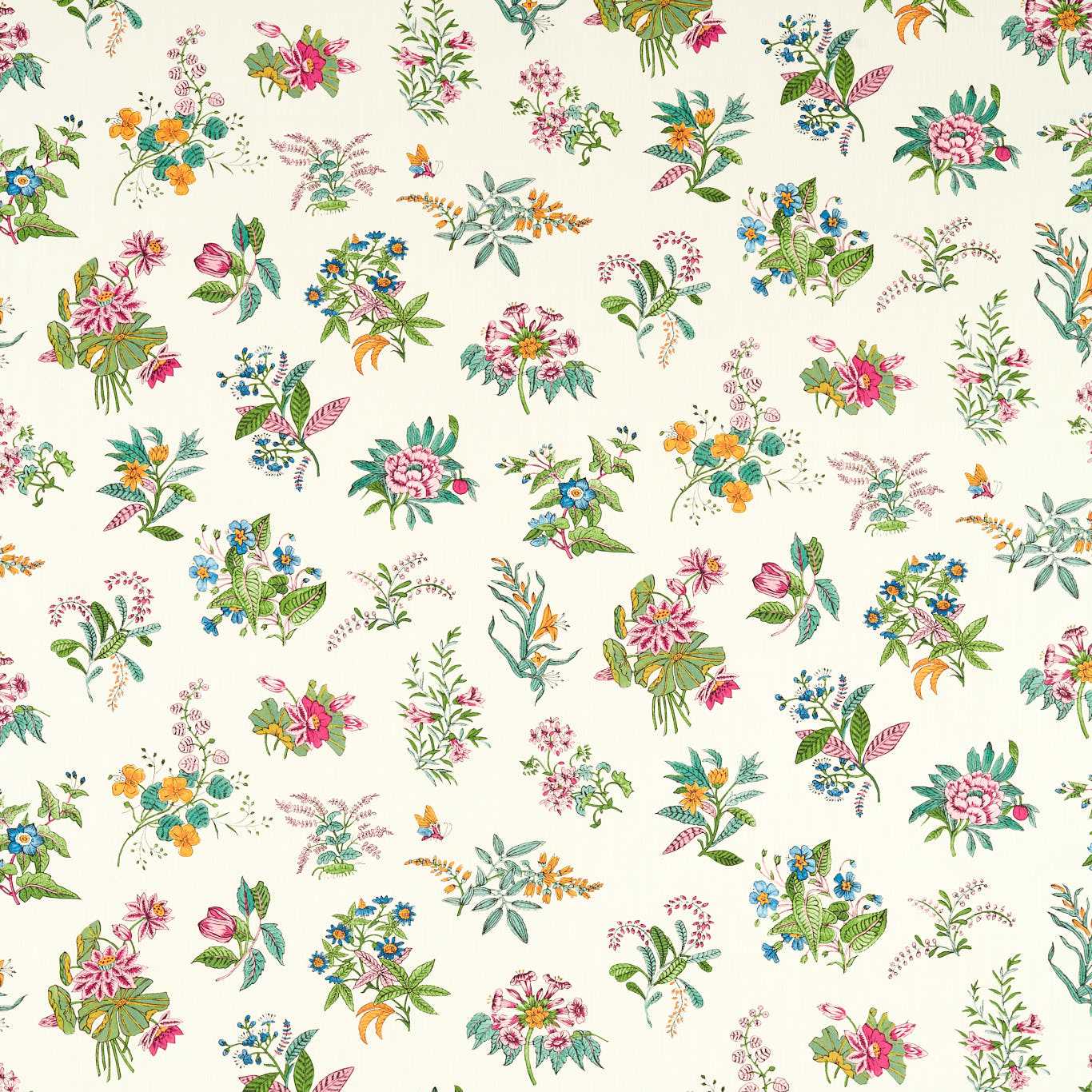 Harlequin Woodland Floral Peridot/Ruby/Pearl Fabric Sample HSRF121173