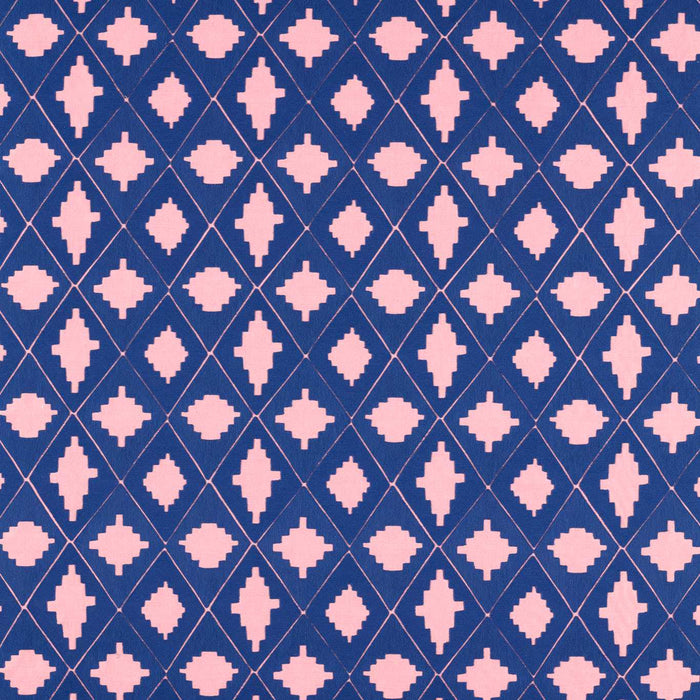 Harlequin Garden Terrace Lapis/Rose Fabric HSRF133996