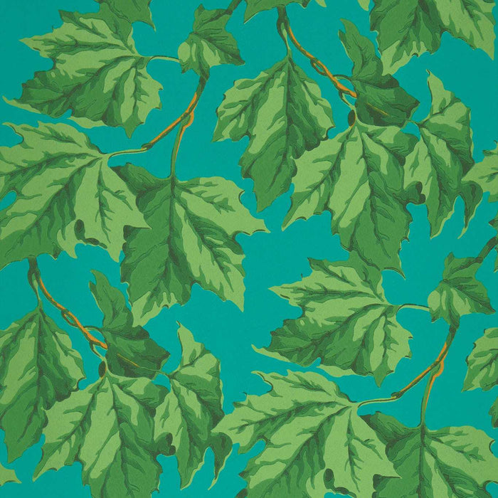 Harlequin Dappled Leaf Emerald/Teal Wallpaper Sample HSRW113047