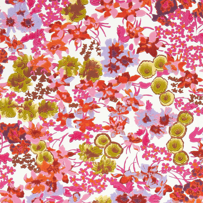 Harlequin Wildflower Meadow Carnelian/Spinel/Pearl Wallpaper Sample HSRW113051