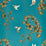 Harlequin Amazilia Teal/Gold 112604 Wallpaper Sample HTEW112604