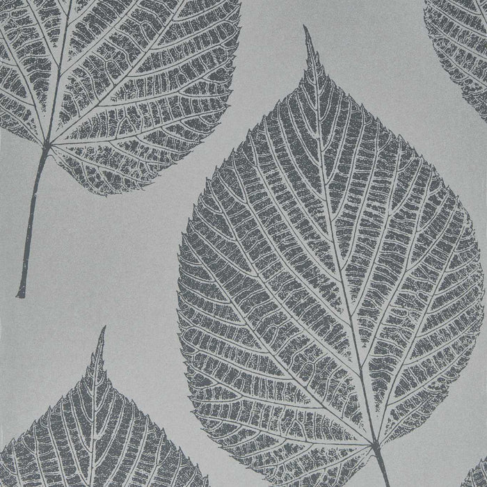 Harlequin Leaf Slate/Silver 112608 Wallpaper Sample HTEW112608