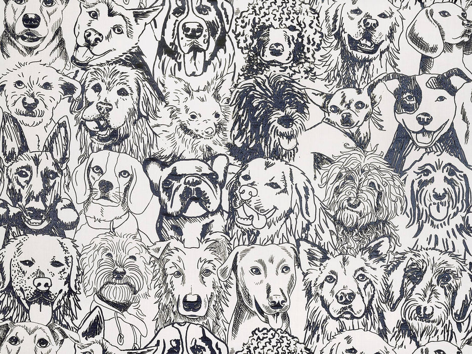 Pierre Frey Designer Dogs Fusain Wallpaper FP804001