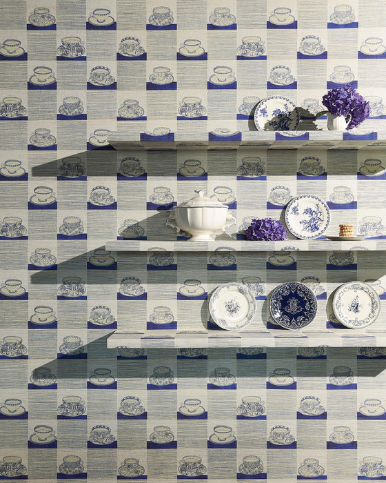 Pierre Frey A L'Heure Du The Indigo Wallpaper Sample FP968001