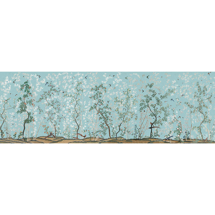 Schumacher Eastern Eden Turquoise Wallpaper IK2500