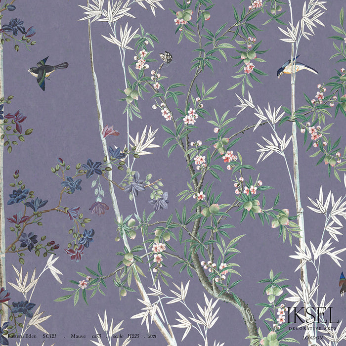 Schumacher Eastern Eden Mauve Wallpaper IK2502