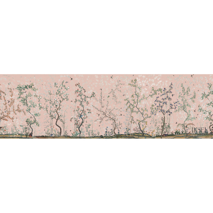 Schumacher Eastern Eden Pale Rose Wallpaper IK2505