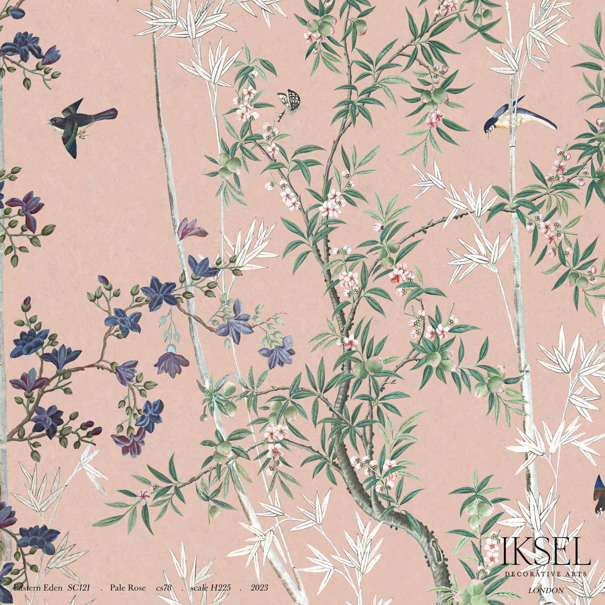 Schumacher Eastern Eden Pale Rose Wallpaper IK2505