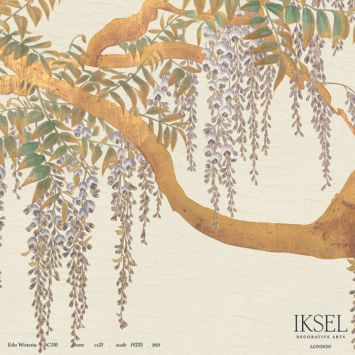 Schumacher Edo Wisteria Bone Wallpaper IK2600