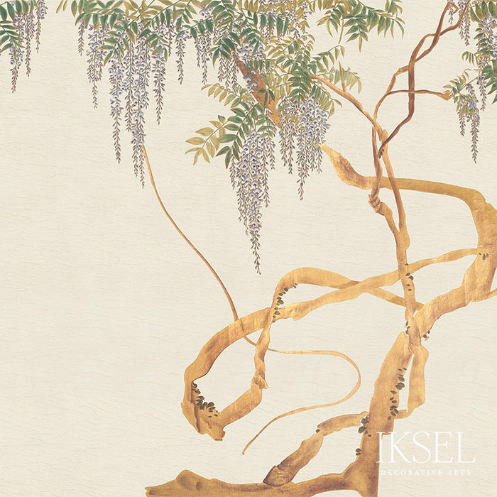 Schumacher Edo Wisteria Bone Wallpaper IK2600