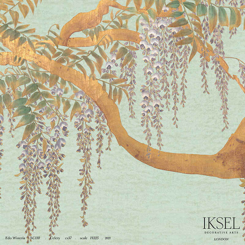 Schumacher Edo Wisteria Celery Wallpaper IK2602