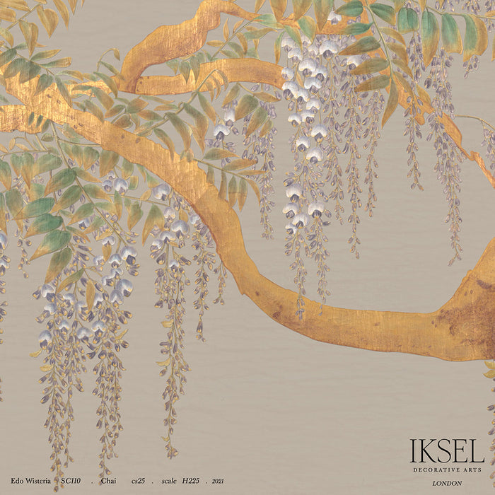 Schumacher Edo Wisteria Chai Wallpaper IK2607