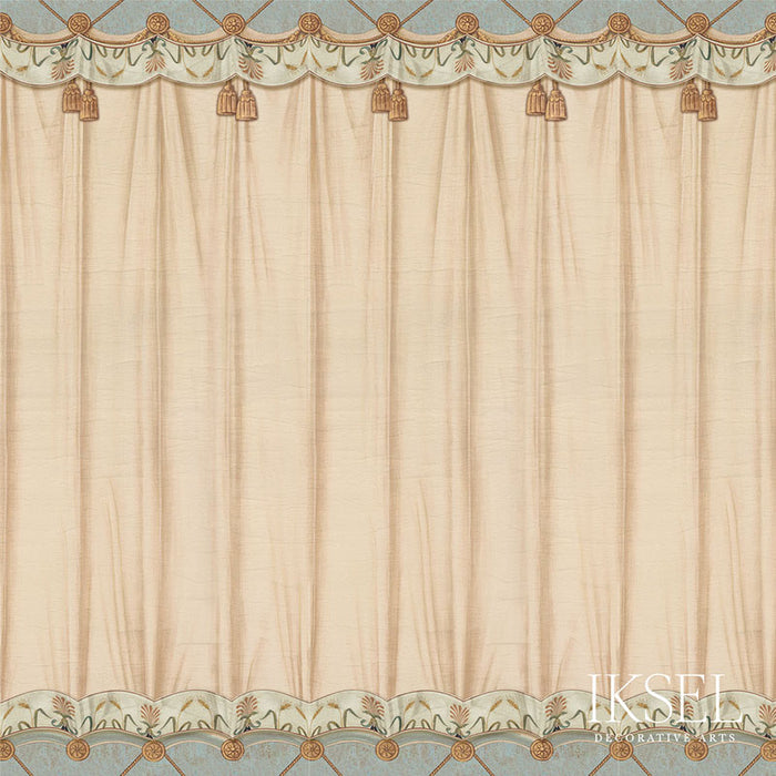 Schumacher Directoire Curtain Original Wallpaper IK2700