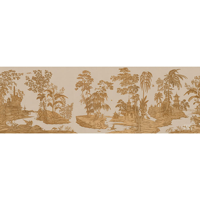 Schumacher Exotic Chinoiserie Biscuit Wallpaper IK2800