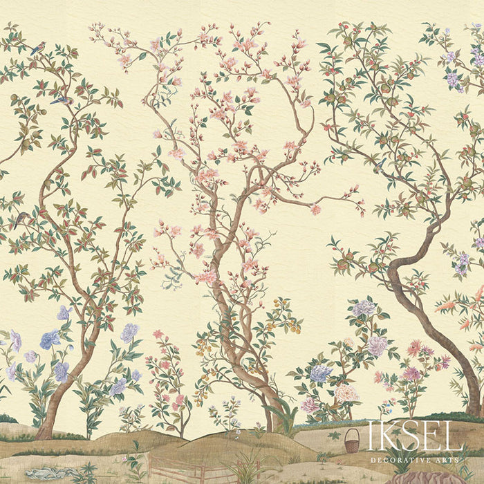 Schumacher Imperial Garden Ivory Wallpaper IK3102