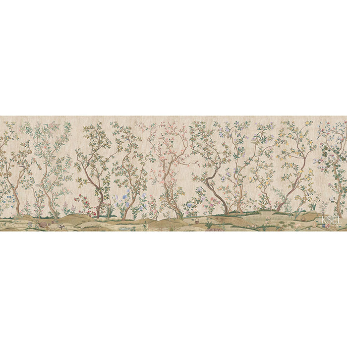 Schumacher Imperial Garden Crackled Beige Wallpaper IK3103