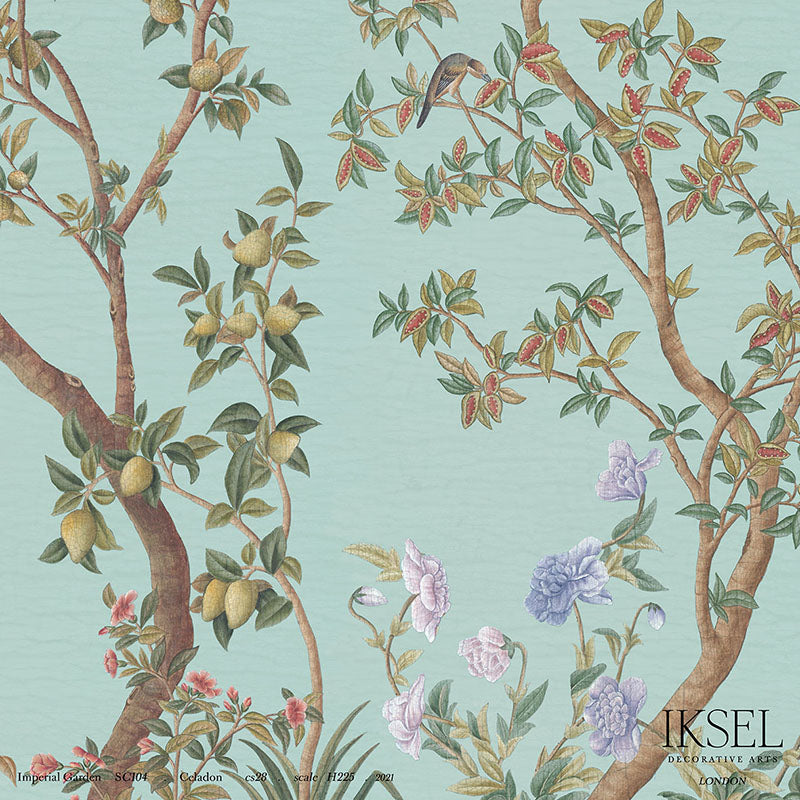 Schumacher Imperial Garden Celadon Wallpaper IK3104