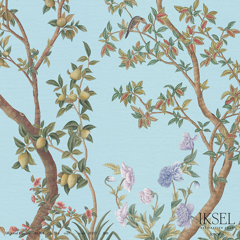 Schumacher Imperial Garden Sky Wallpaper IK3106