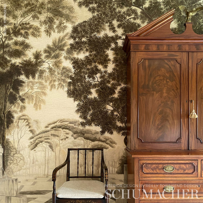 Schumacher Italian Panoramic Sepia Tones Wallpaper IK3201