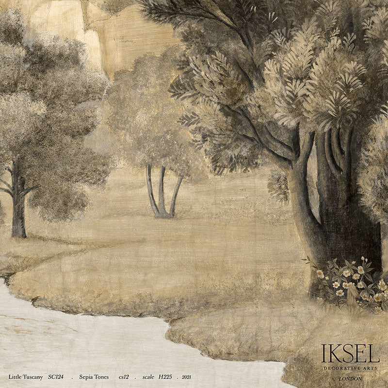 Schumacher Little Tuscany Sepia Tones Wallpaper IK3801