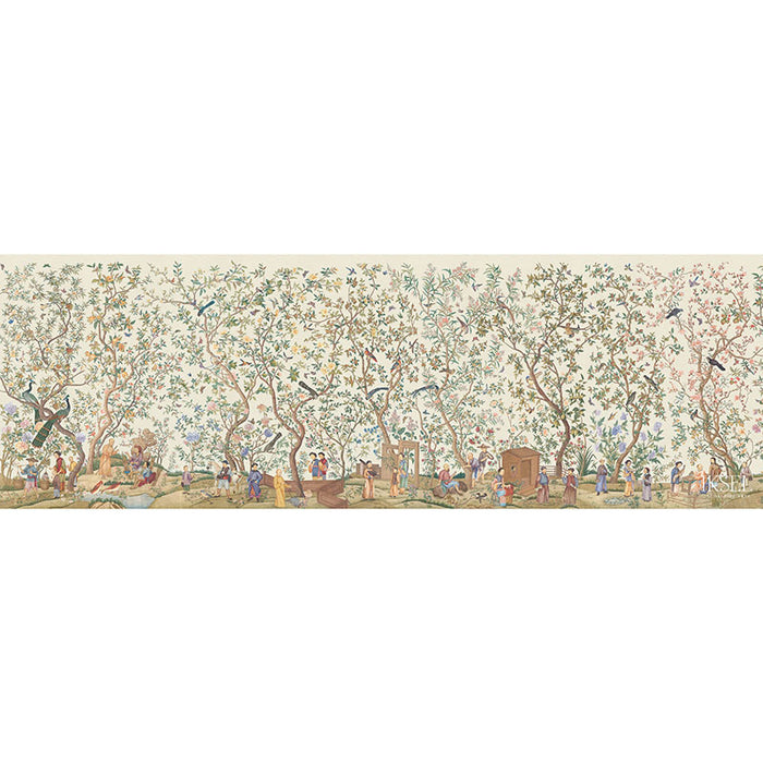 Schumacher Qianlong Garden Bone Wallpaper IK4100