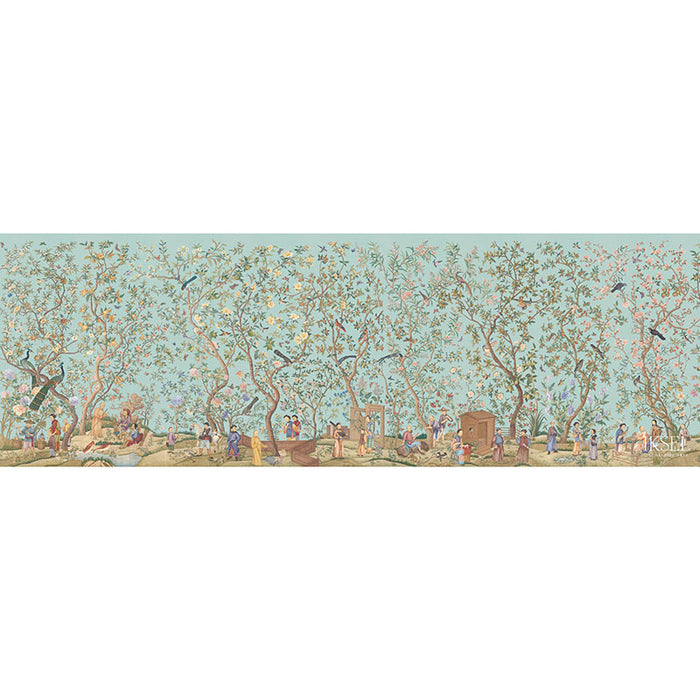 Schumacher Qianlong Garden Celadon Wallpaper IK4104