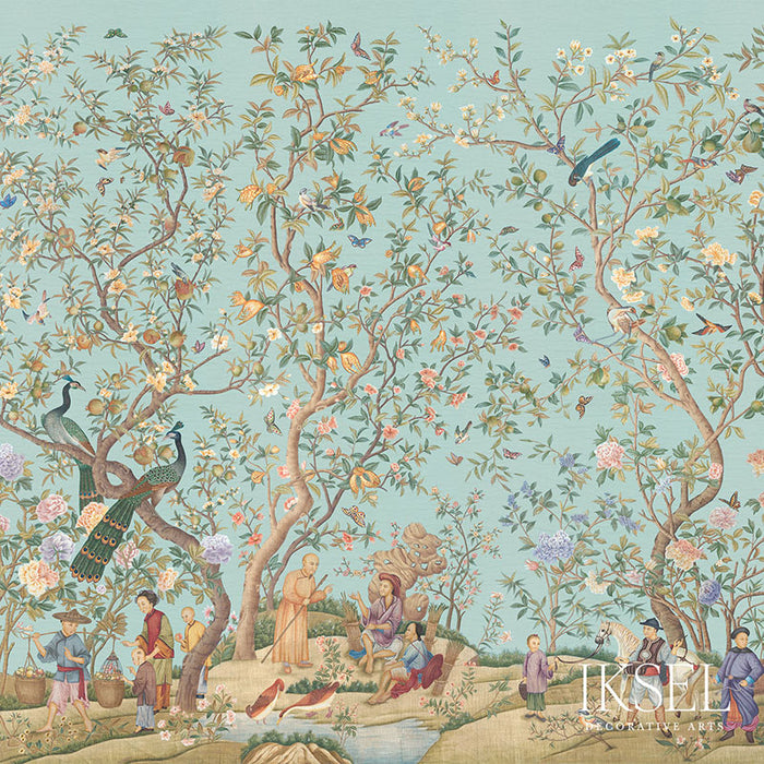 Schumacher Qianlong Garden Celadon Wallpaper IK4104