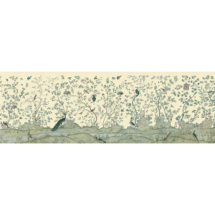 Schumacher Xanadu Landscape Ivory Wallpaper Sample IK4402