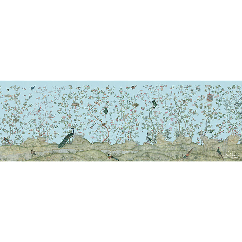 Schumacher Xanadu Landscape Sky Wallpaper Sample IK4406