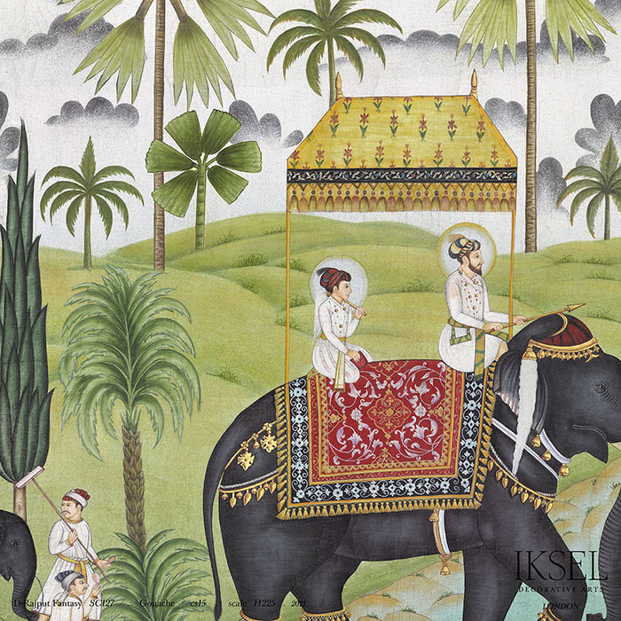 Schumacher D-Rajput Fantasy Gouache Wallpaper IK4500