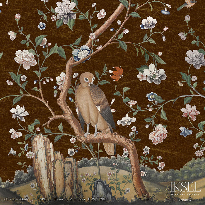 Schumacher Costermans Garden Brown Wallpaper IK4603