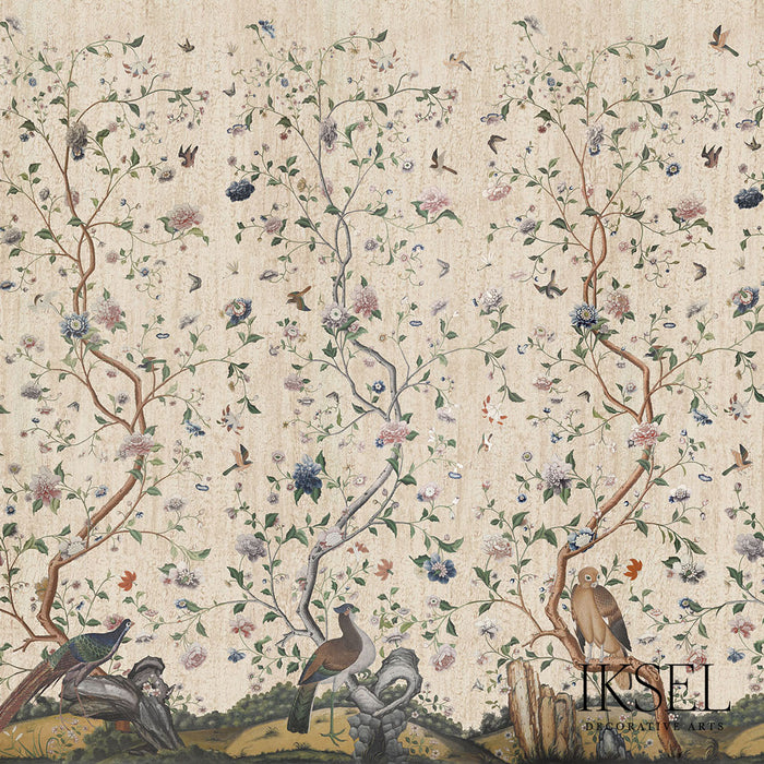 Schumacher Costermans Garden Crackled Beige Wallpaper IK4607