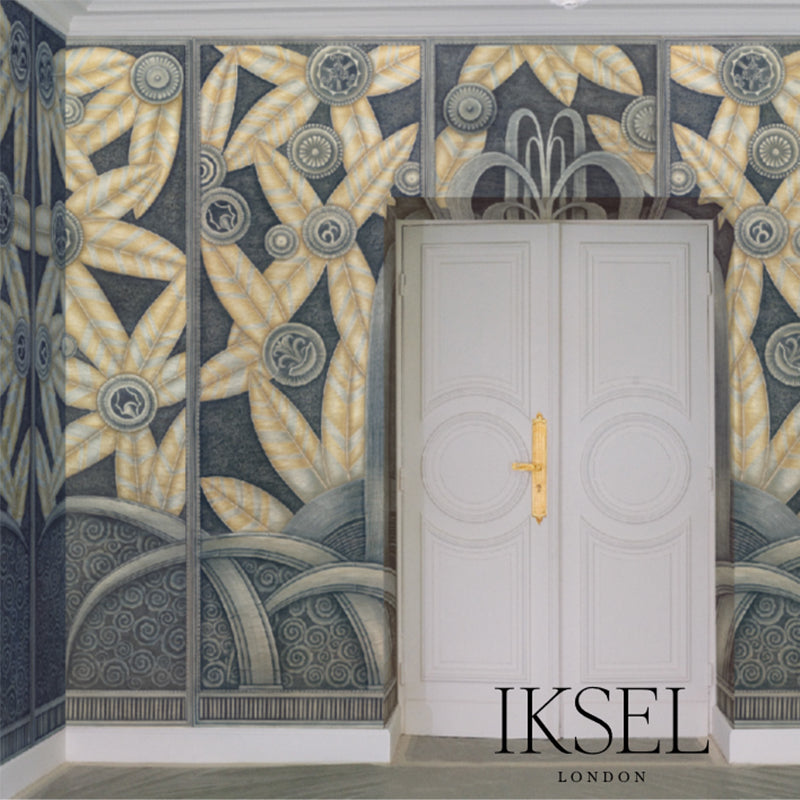 Schumacher Art Deco Fountain Original Wallpaper IK6000