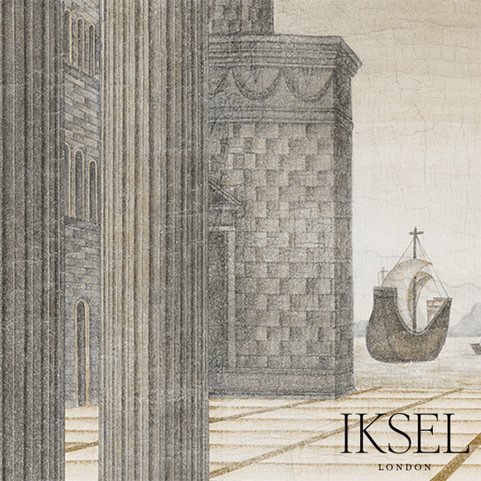 Schumacher Brunelleschi Perspective Sepia Tones Wallpaper IK6201