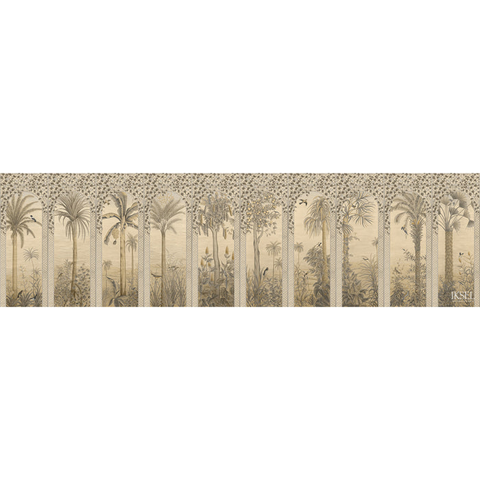 Schumacher Trellis Exotica Sepia Tones Wallpaper IK6601