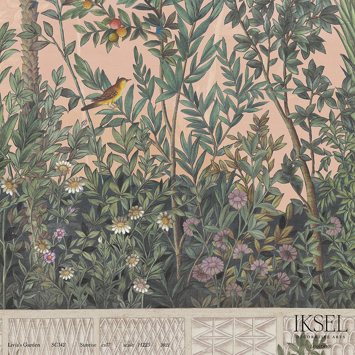 Schumacher Livia's Garden Sunrise Wallpaper IK7000