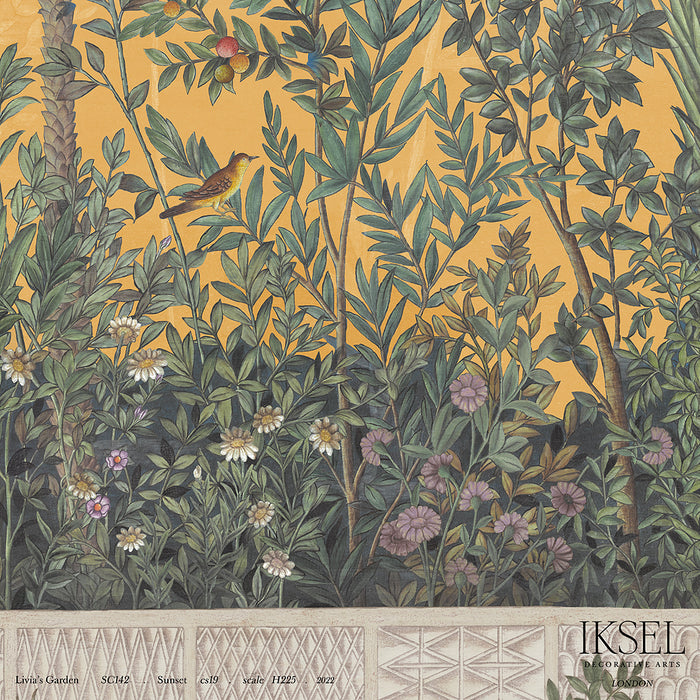 Schumacher Livia's Garden Sunset Wallpaper IK7002