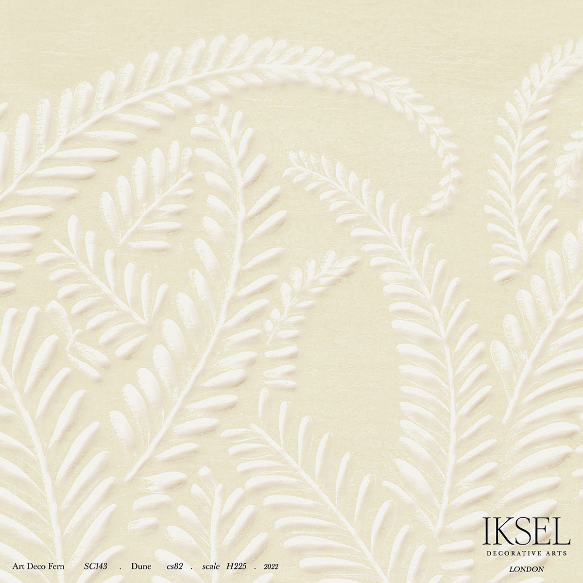 Schumacher Art Deco Fern Dune Wallpaper IK7101